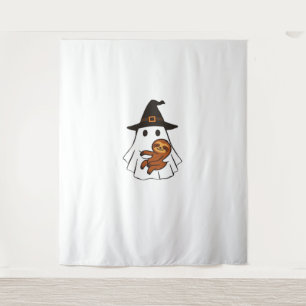 Tapete De Parede Sloth Halloween Ghost Witch Hat Amantes de os anim