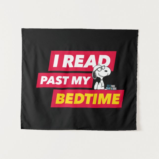 Tapete De Parede Snoopy "Eu Li Passado Da Minha Noite" (Frente (Horizontal))