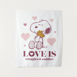 Tapete De Parede Snoopy & Woodstock - O amor é Snuggles e Cuddles