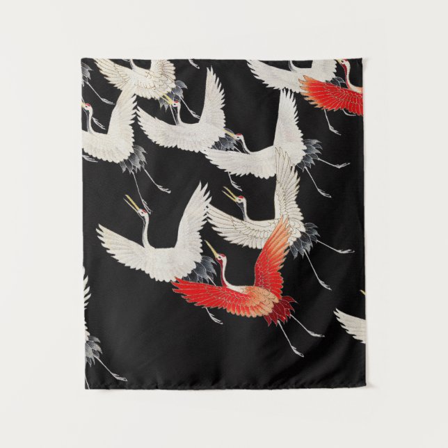 Tapete De Parede Soar! Impressão de bloco de madeira japonês. Tapet (Frente)