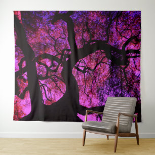 Tapete De Parede Sob a árvore no rosa/roxo