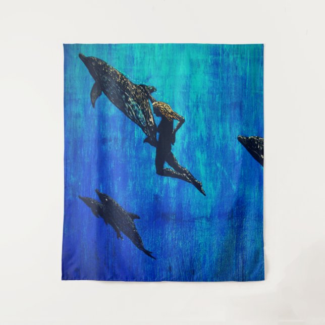 Tapete De Parede Socorro de golfinhos nadando (Frente)