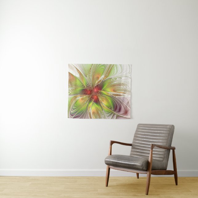Tapete De Parede Soft and tenderness fractal fantasy flowers  (In Situ (Horizontal))