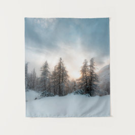 Tapete De Parede Sol atrás das árvores de espadilha