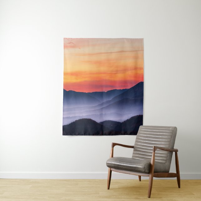 Tapete De Parede Sol queimado e nevoeiro no vale (In Situ)