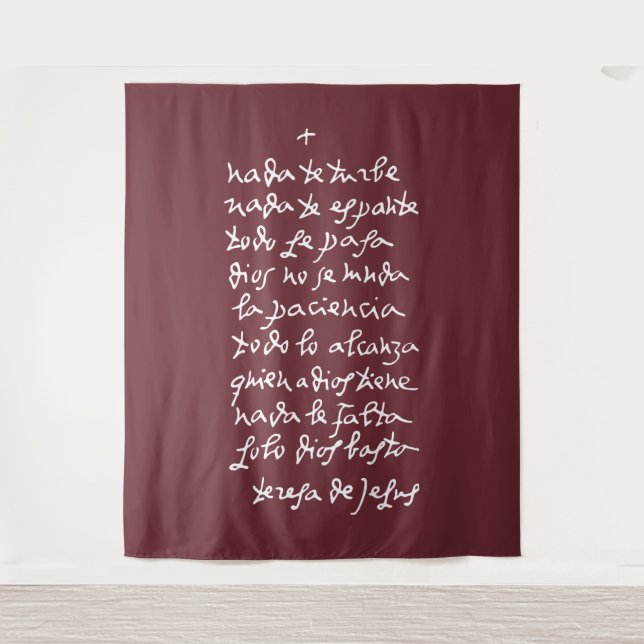 Tapete De Parede Solo Dios basta (Que nada o perturbe) (Frente)