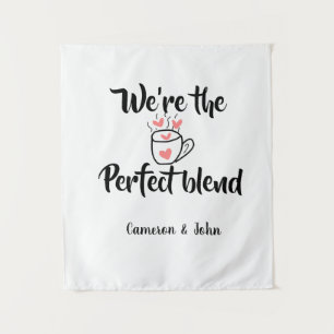 Tapete De Parede Somos o blend perfeito de amor de café no dia dos