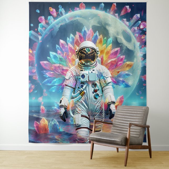 Tapete De Parede Sonho de Cristal Astronauta (In Situ)