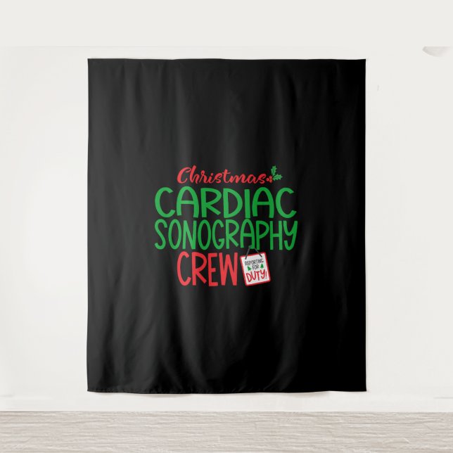 Tapete De Parede Sonógrafo cardíaco de Natal (Frente)