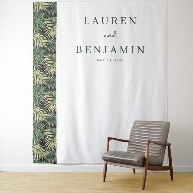 Tapete De Parede Sophisticated Green Palm Leaf (In Situ)