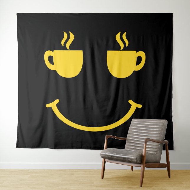 Tapete De Parede Sorriso de Xícara de Café (In Situ (Horizontal))