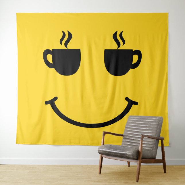 Tapete De Parede Sorriso de Xícara de Café (In Situ (Horizontal))