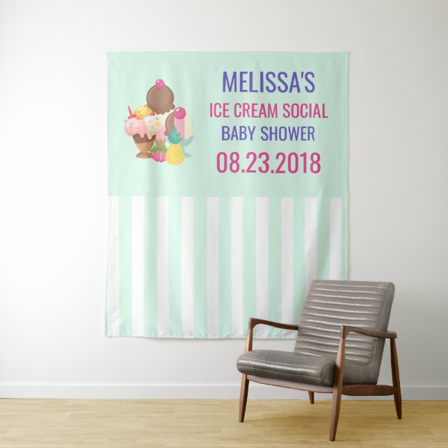 Tapete De Parede Sorvete com Chá de fraldas de borrifagem (In Situ)