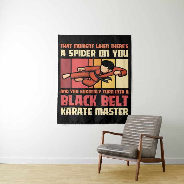 Tapete De Parede Spider Black Belt Karate Master (In Situ)