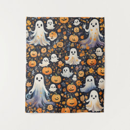 Tapete De Parede Spooky Cute Ghost Halloween