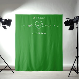 Tapete De Parede Sr.ª Heart Photo Forest Casamento Verde