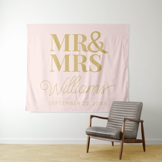 Tapete De Parede Sr. Chá de panela Moderno de Casamento (In Situ (Horizontal))