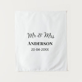 Tapete De Parede Sr & Sra adicionar nome da família data ano lembra