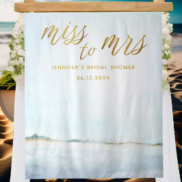 Tapete De Parede Sra. Coastal Ocean Beach Bridal Backdrop