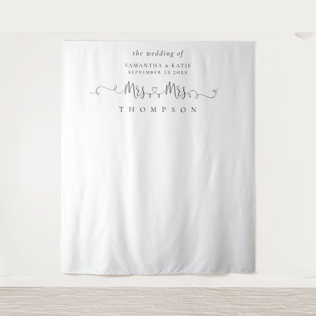 Tapete De Parede Sra Sra Aros De Nome Fundo De Foto De Casamento Lé (Frente)