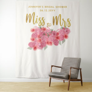 Tapete De Parede Sra. Wall dos Rosas Boho Chic Bridal