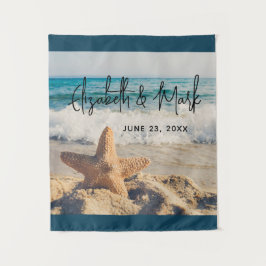 Tapete De Parede Starfish em um casamento com fotos de Sandy Beach