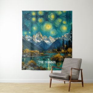 Tapete De Parede Starry Night nas Montanhas Rochosas