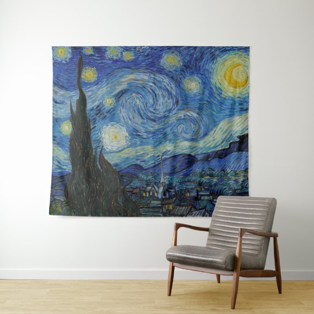 Tapete De Parede Starry Night Vincent van Gogh GalleryHD Fine Art (In Situ (Horizontal))