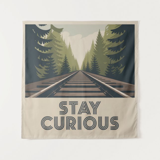 Tapete De Parede Stay Curious (Frente)