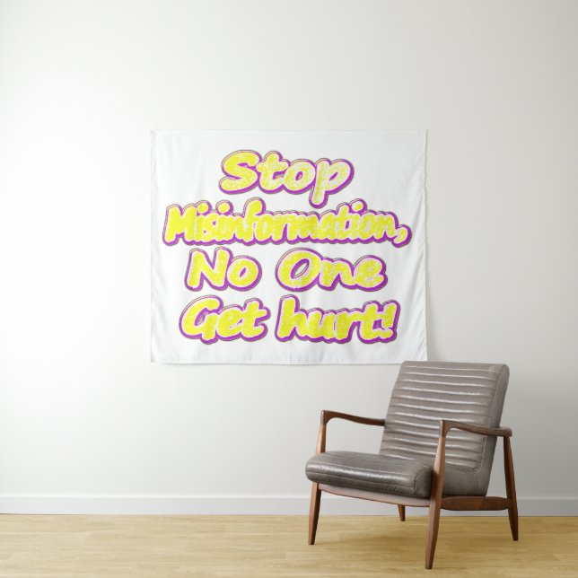 Tapete De Parede "Stop Misinformation", Design de beleza. Comprar A (In Situ (Horizontal))