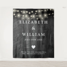 Tapete De Parede String Luzes Rustic Black Wood Fotografia Backdrop