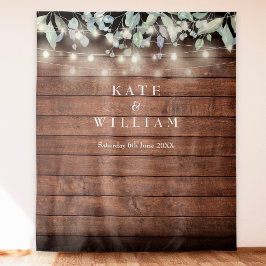 Tapete De Parede String Luzes Rustic Wood Foto Backdrop