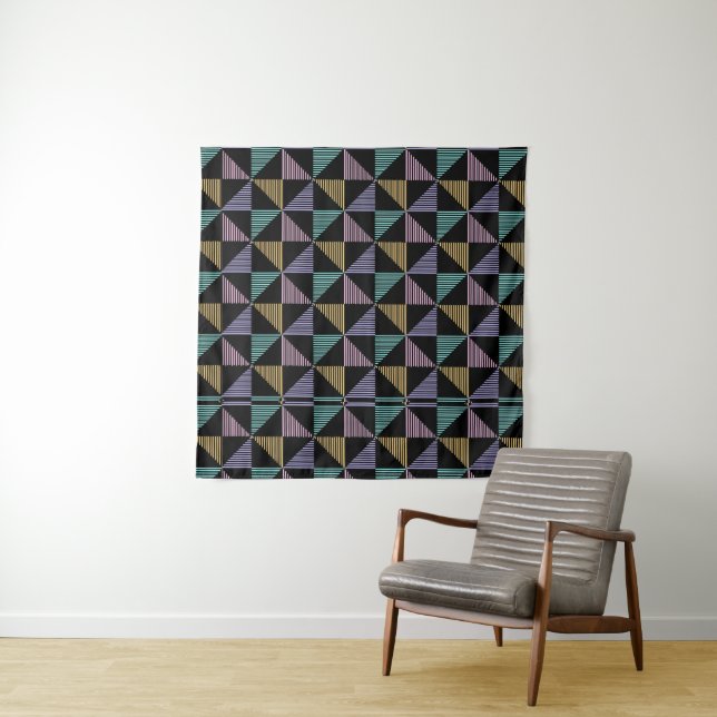 Tapete De Parede Stylish Abstract Geometric Print – Modern Trendy (In Situ (Horizontal))