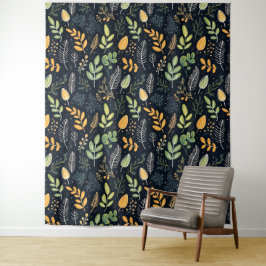 Tapete De Parede Stylish Green and Yellow Foliage Pattern 