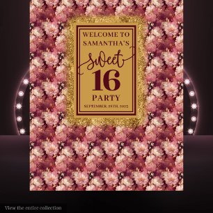 Tapete De Parede Suave Elegante 16 Blush Burgundy - Plano Dourado