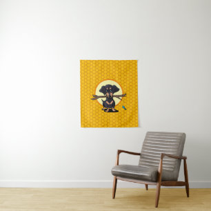 Tapete De Parede Sunny Boho Dachshund Dog