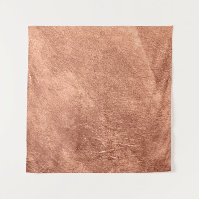 Tapete De Parede Superfície de cobre escovada, textura metálica. (Frente)