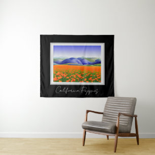 Tapete De Parede Superflores Paisagem de Poppies Surreais