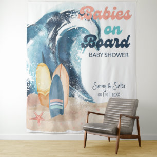 Tapete De Parede Surfando Bebês No Chá de fraldas Dos Gêmeos Da Pra