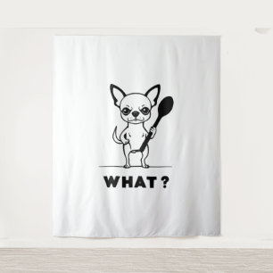 Tapete De Parede Surpresa com Colher de Chihuahua Arte de Cachorro