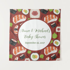 Tapete De Parede Sushi Chá de fraldas neutro por sexo