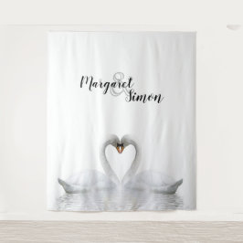Tapete De Parede Swans ama nomes de casamento