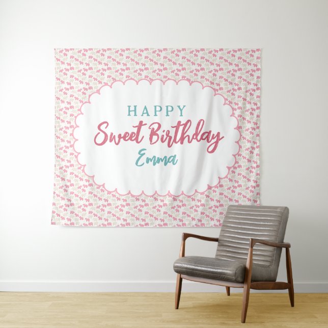 Tapete De Parede Sweet Frosted Animal Cookie Birthday Backdrop (In Situ (Horizontal))