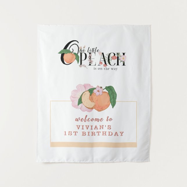 Tapete De Parede Sweet Little Peach Welcome (Frente)