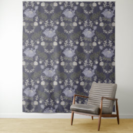 Tapete De Parede Symmetrical dark purple floral pattern