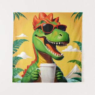 Tapete De Parede T-Rex Dinossaur Engraçado