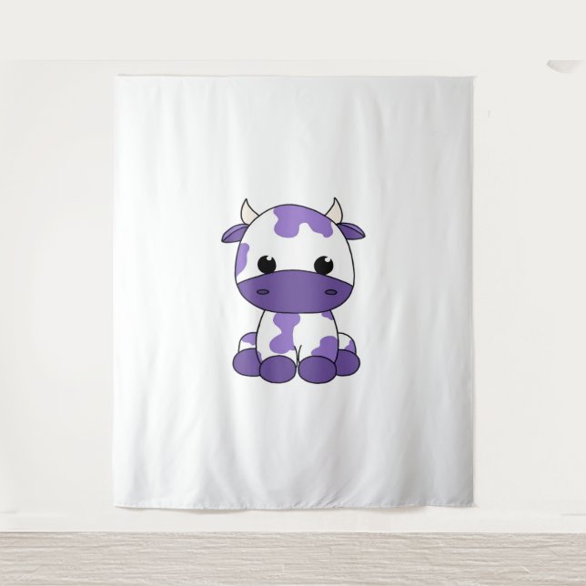 Tapete De Parede T-Shirt_1 de vaca roxa (Frente)