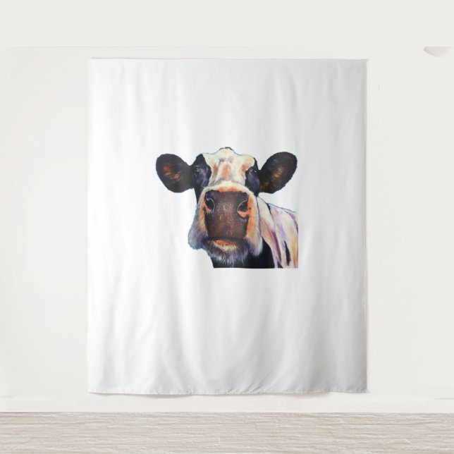 Tapete De Parede T-Shirt Clássico da Vaca Santa (Frente)