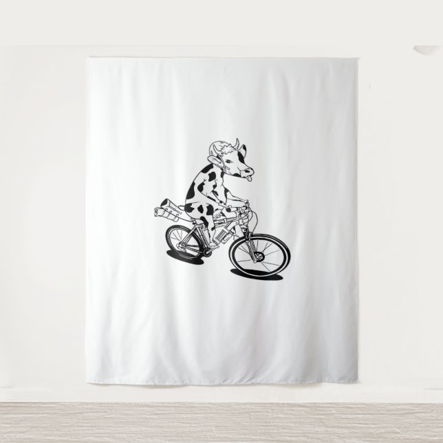 Tapete De Parede T-Shirt Clássico de Bicicleta de Vaca (Frente)