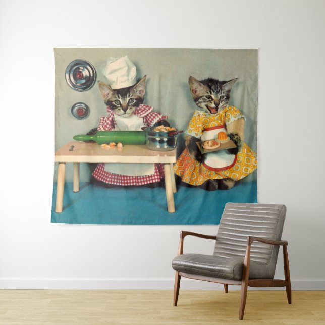 Tapete De Parede tabby kitten chef e tabby kitten Assistant (In Situ (Horizontal))